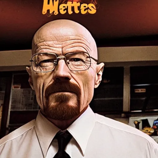 Image similar to Walter White as a hooters waitress