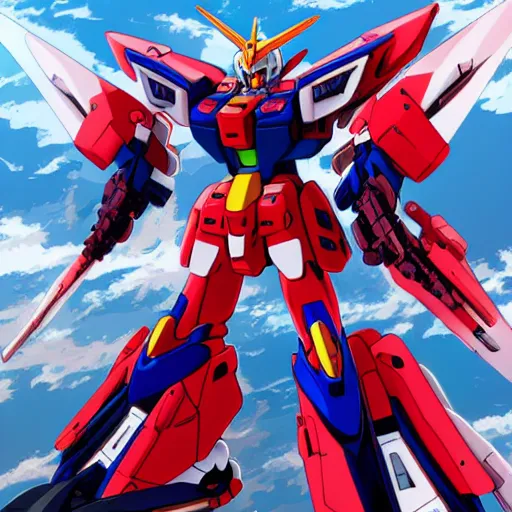 Image similar to Red colored Gundam of Nakamura Aya, hyper detailed art, 4k