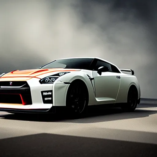 Image similar to a 2 0 4 3 nissan gt - r, product photo, epic lighting, octane render