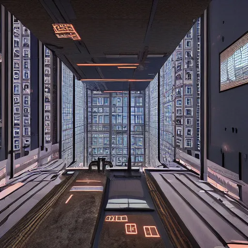 Prompt: Plattenbau, Moscow, Russia, 2045, cyberpunk