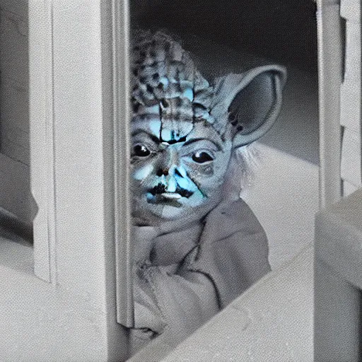 Image similar to cctv footage of yoda