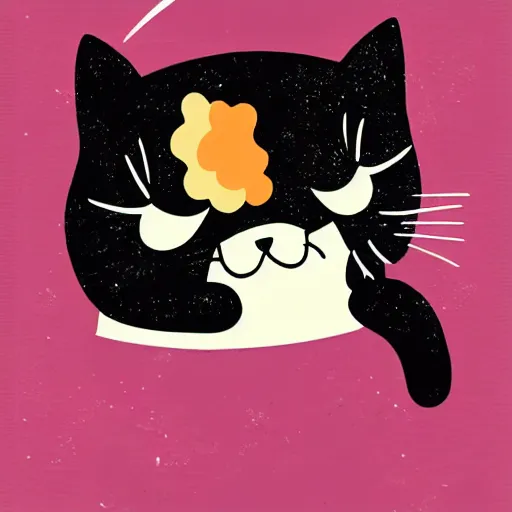 Image similar to Kawaii Cat, poster illustration