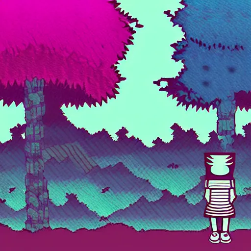 Image similar to omori digital art game