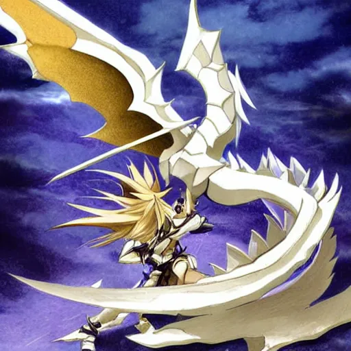 Image similar to final fantasy dragoon,artwork