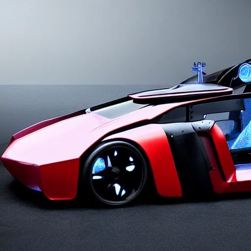 Image similar to futuristic sports car, cyberpunk