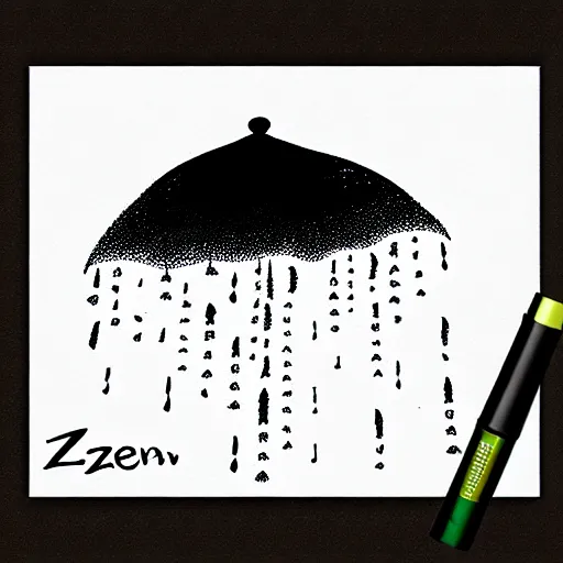 Image similar to zen rain ink