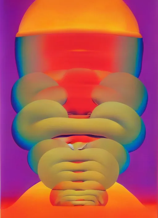 Image similar to explosion of emotions by shusei nagaoka, kaws, david rudnick, pastell colours, airbrush on canvas, cell shaded, 8 k