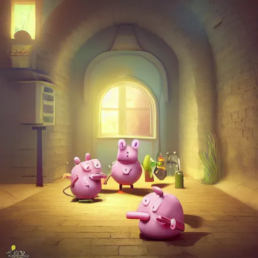 Image similar to blender 3 d rendition, vitorugo, carlos ortega elizalde, derek spears, rayn, daniel bel, ahmad merheb, peppa pig