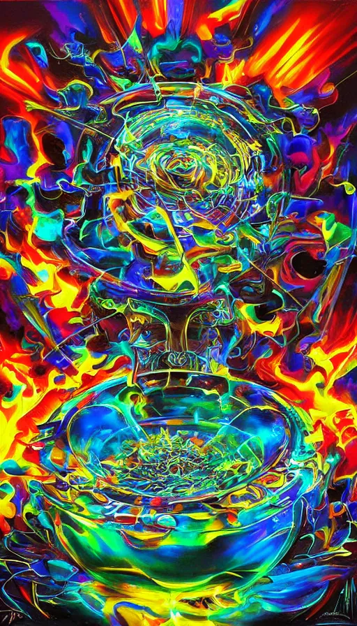 Prompt: psytrance artwork, by jason de graaf