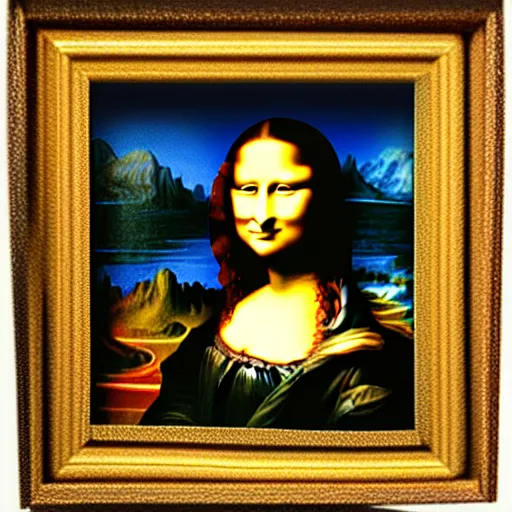 Image similar to 3d extrusion of Mona Lisa