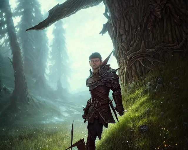 Prompt: highly detailed portrait of jensen ackles as an elf, in skyrim, stephen bliss, unreal engine, fantasy art by greg rutkowski, loish, rhads, ferdinand knab, makoto shinkai and lois van baarle, ilya kuvshinov, rossdraws, tom bagshaw, global illumination, radiant light, detailed and intricate environment