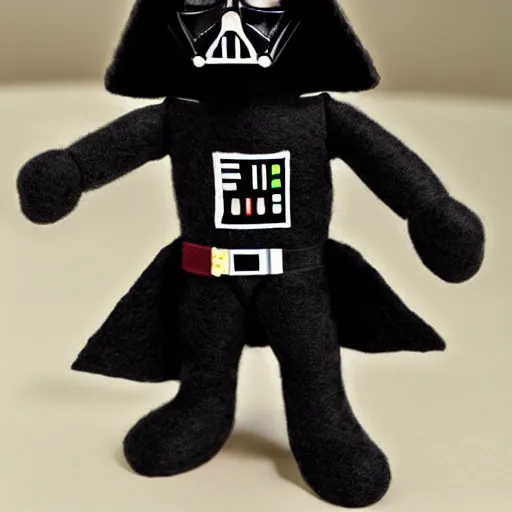 Image similar to darth vader, felt