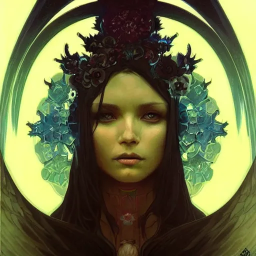 Image similar to A Pixel Art of A beautiful!!!! angel in black flames by Ross Tran!! and alphonse mucha and greg rutkowski! and Zdzisław Beksiński!!.Symmetrical face.dark Fantasy,smooth,hyper detailed,sharp focus,Soft light.4k