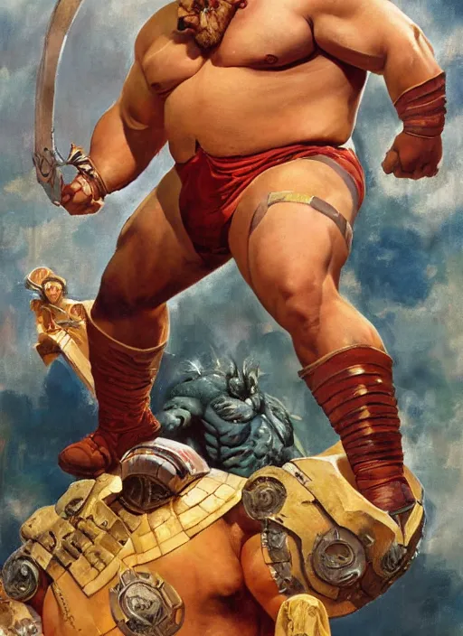 Prompt: full body and head portrait of Hafþór Júlíus Björnsson as juggernaut, dynamic action, painted by norman rockwell and phil hale and greg staples and tom lovell and frank schoonover and jack kirby