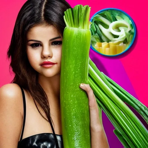 Image similar to selena gomez in a celery