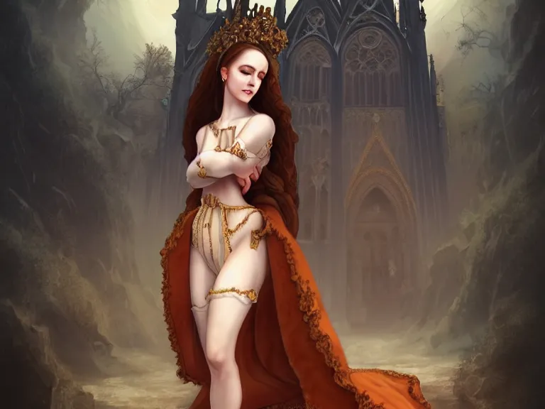 Image similar to full body portrait of a woman styled after a baroque cathedral 🍑, fantasy artwork, award winning, very very very very very very very beautiful scenery, artstation