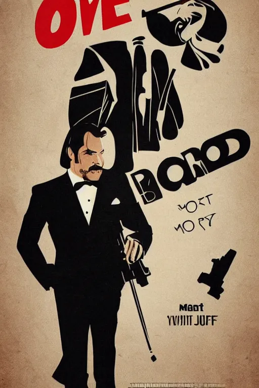 Prompt: movie poster for james bond starring matt berry