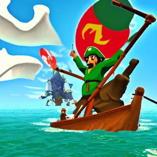 Image similar to Muammar Gaddafi!! in The Legend of Zelda! The Wind Waker