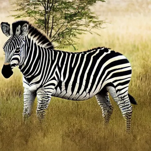 Prompt: a photo portrait of a bipedal zebra in the wild, wildlife photo, hyper detailed, realistic,
