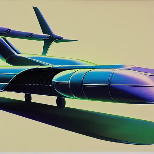 Prompt: concept art for a flying bus, painted by syd mead, high quality