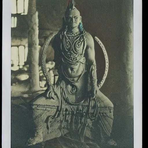 Prompt: polaroid of a Lord Vivec the Warrior-Poet by Tarkovsky