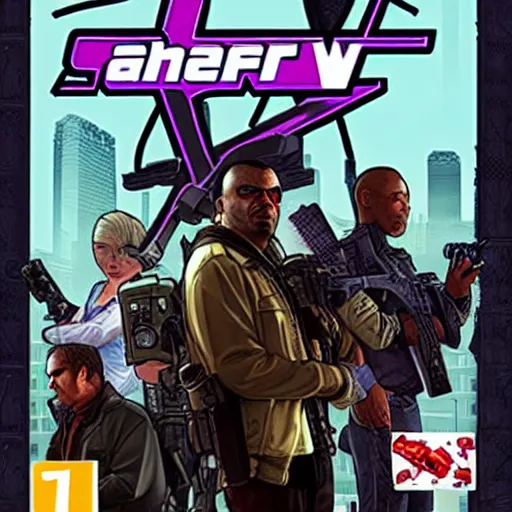 Image similar to grand theft auto : shadowrun, cover of game, hd