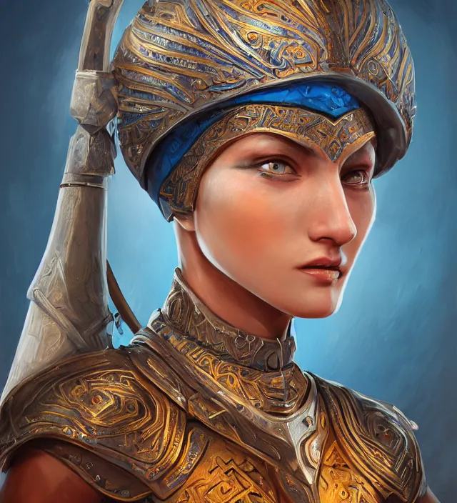 Prompt: full - body portrait of turkic young woman warrior, front, symmetrical, extremely detailed face, face war paintings, beautiful face, short blonde hair, blue eyes, digital painting, unreal engine, true anatomy, behance frm 4 6, art by evgeny zubkov