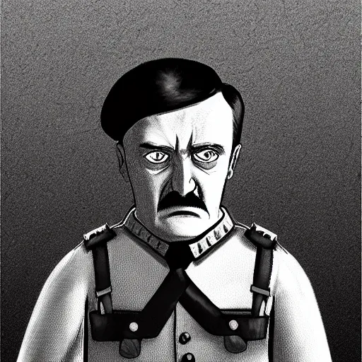 Prompt: adolph hitler from rusty lake : roots ( 2 0 1 6 videogame ), very detailed face,