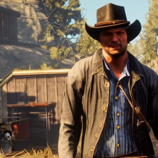 Prompt: Theo von in red dead redemption 2