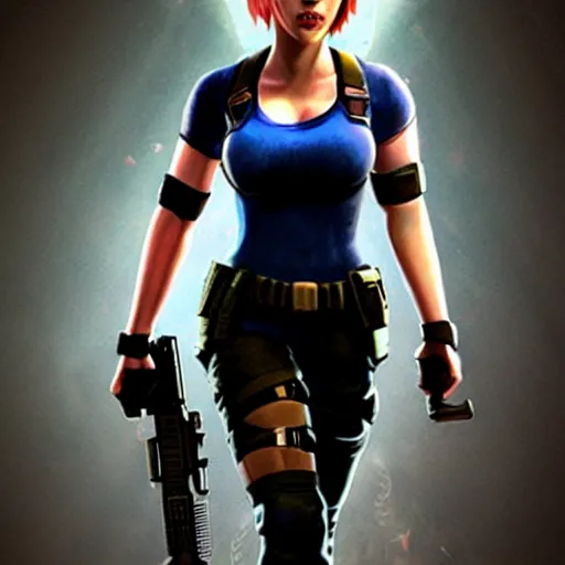 Image similar to Scarlett Johansson as Jill Valentine