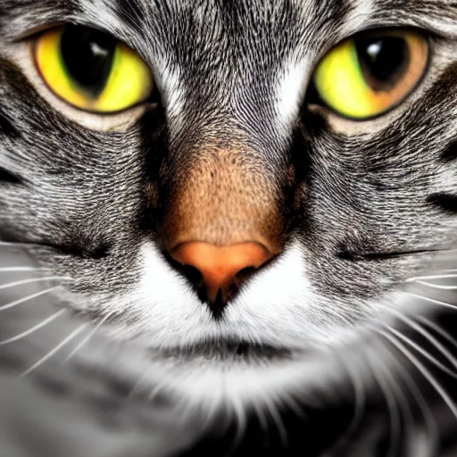 Image similar to a portrait of a cat, close up, by Derrick Freske