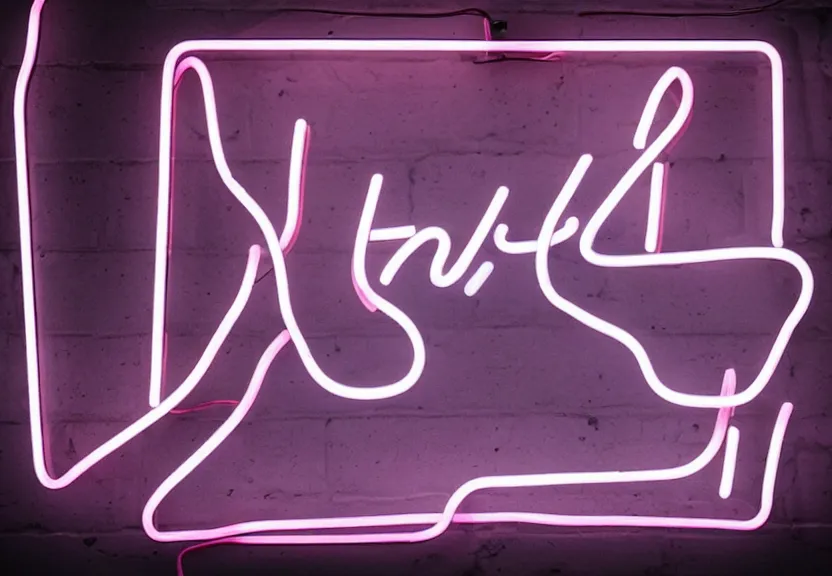 Image similar to a neon sign that says