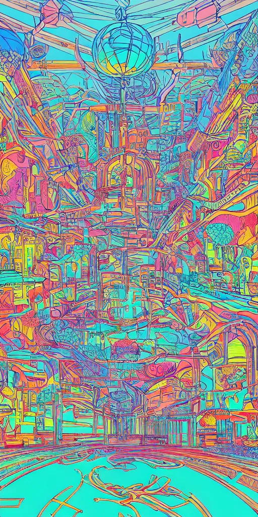 Prompt: the presidio in san francisco an ultrafine detailed illustration by james jean, intricate linework, bright colorful colors, behance contest winner, vanitas, angular, altermodern, unreal engine 5 highly rendered, global illumination, radiant light, detailed and intricate environment