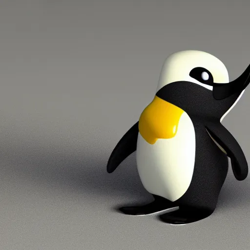 Prompt: a GNU Pinguin shitting on the Apple logo, octane rendering