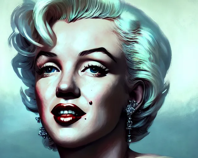 Image similar to highly detailed portrait of marilyn monroe, in the walking dead, stephen bliss, unreal engine, fantasy art by greg rutkowski, loish, rhads, ferdinand knab, makoto shinkai and lois van baarle, ilya kuvshinov, rossdraws, tom bagshaw, global illumination, radiant light, detailed and intricate environment