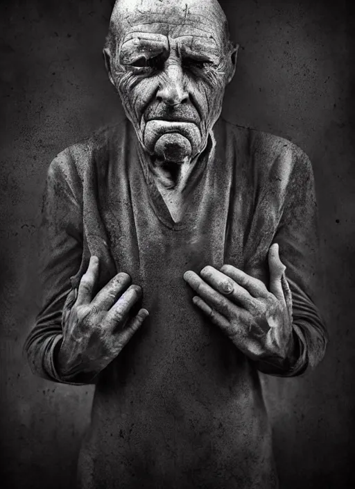 Image similar to handsome anthropomorphic mangle by lee jeffries, gelatin silver process