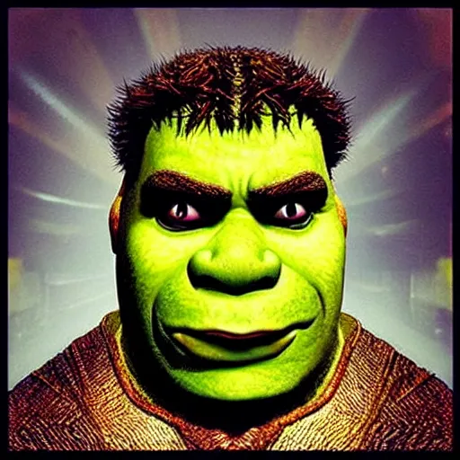 Shrek as Neo from The Matrix, early screen test