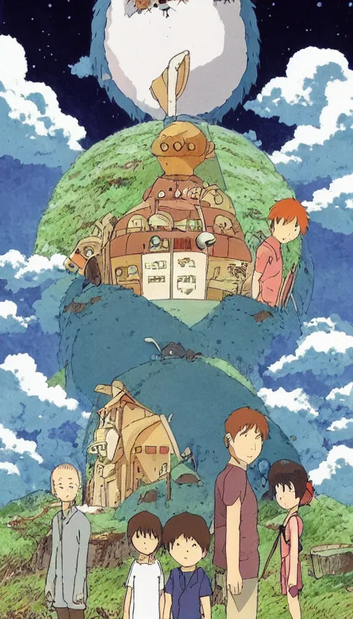 Prompt: the end of the world, by studio ghibli