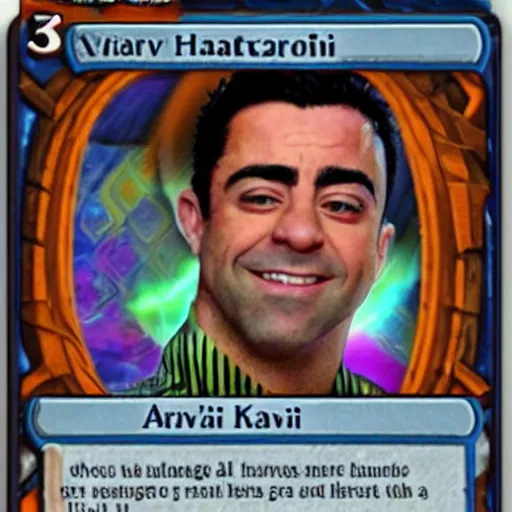 Image similar to xavi hernandez on hearthstone card