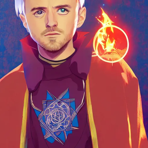 Image similar to portrait of jesse pinkman as the master of the five elements, anime fantasy illustration by tomoyuki yamasaki, kyoto studio, madhouse, ufotable, trending on artstation