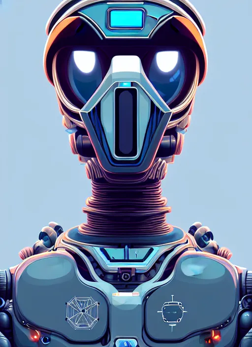 Image similar to symmetry!! portrait of a robot astronaut, moon, horizon zero dawn machine, intricate, elegant, highly detailed, digital painting, artstation, concept art, smooth, sharp focus, lineart illustration, 8 k