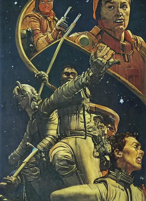 Prompt: the navigator scene from the 1982 movie dune, by norman rockwell and jason fabok and tom lovell and frank schoonover and dean cornwell and jack kirby