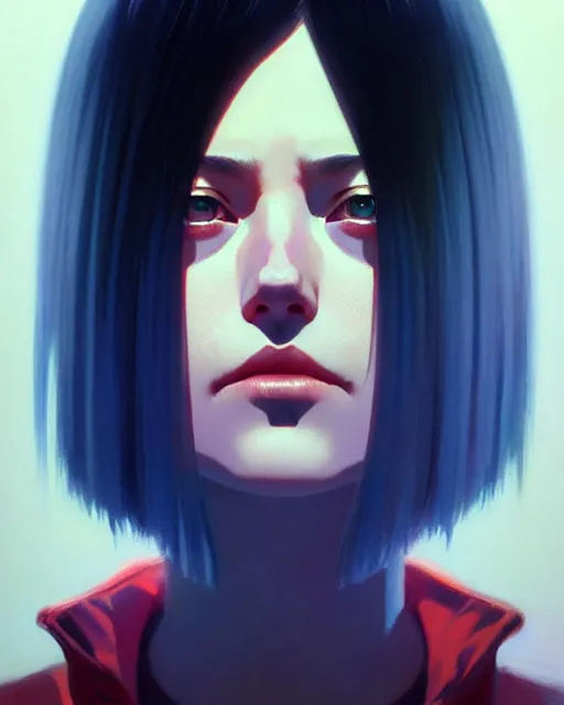 Image similar to dead inside!!!, fine - face, audrey plaza, realistic shaded perfect face, fine details. anime. realistic shaded lighting poster by ilya kuvshinov katsuhiro otomo ghost - in - the - shell, magali villeneuve, artgerm, jeremy lipkin and michael garmash and rob rey