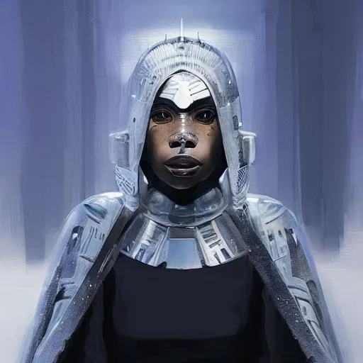 Prompt: star wars sith lord empire beyonce profile picture by Greg Rutkowski, intricate details, futuristic, volumetric lights, streetwear, studio ghibli, Organic Painting , Matte Painting, geometric shapes, hard edges, trending on the artstation, fantasy LUT, realistic by Sachin Teng + Martin Grip + Moebius + Patrick Gleason, smooth, sharp focus, illustration, art by John Collier and Albert Aublet and Krenz Cushart and Artem Demura and Alphonse Mucha, techwear, Industrial Scifi, detailed illustration, character portrait,