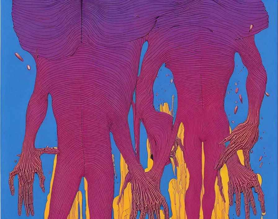 Image similar to ( ( ( ( the fear ) ) ) ) by mœbius!!!!!!!!!!!!!!!!!!!!!!!!!!!, overdetailed art, colorful, artistic record jacket design