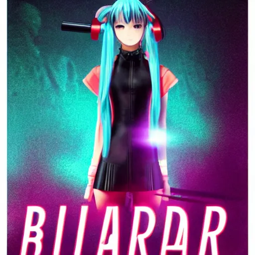 Prompt: hatsune miku in blade runner 2 0 4 9