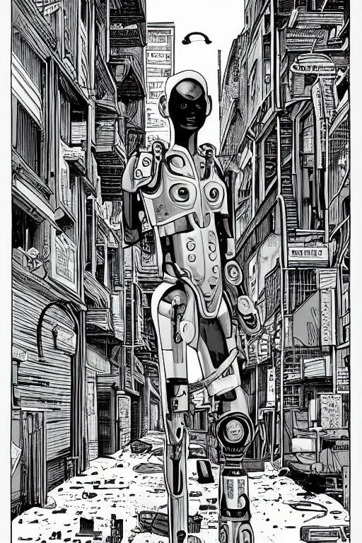 Image similar to a cyborg!! sphynx cat!!, in a cyberpunk alleyway by daniel clowes