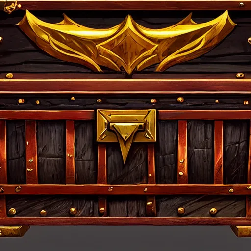 Prompt: old wooden chest filled up with gold, hyperdetailed photorealism by greg rutkowski, rich contrast of colors, 1 0 0 mega pixels, league of legends style