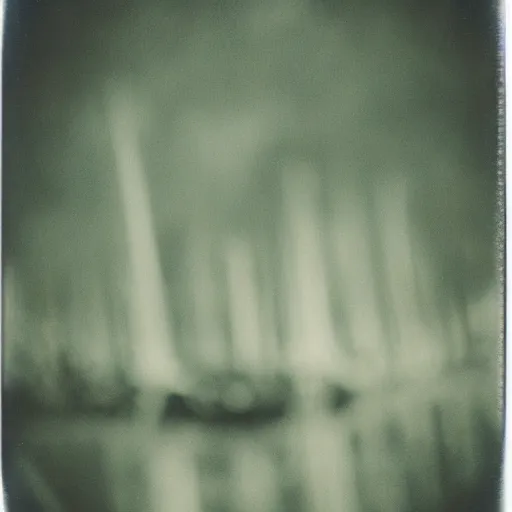 Image similar to polaroid of terrifying monsters shallow depth of field slightly blurred