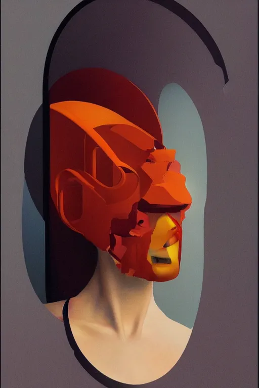 Image similar to woman wearing oculus and digital glitch head edward hopper and james gilleard, zdzislaw beksisnski, higly detailed